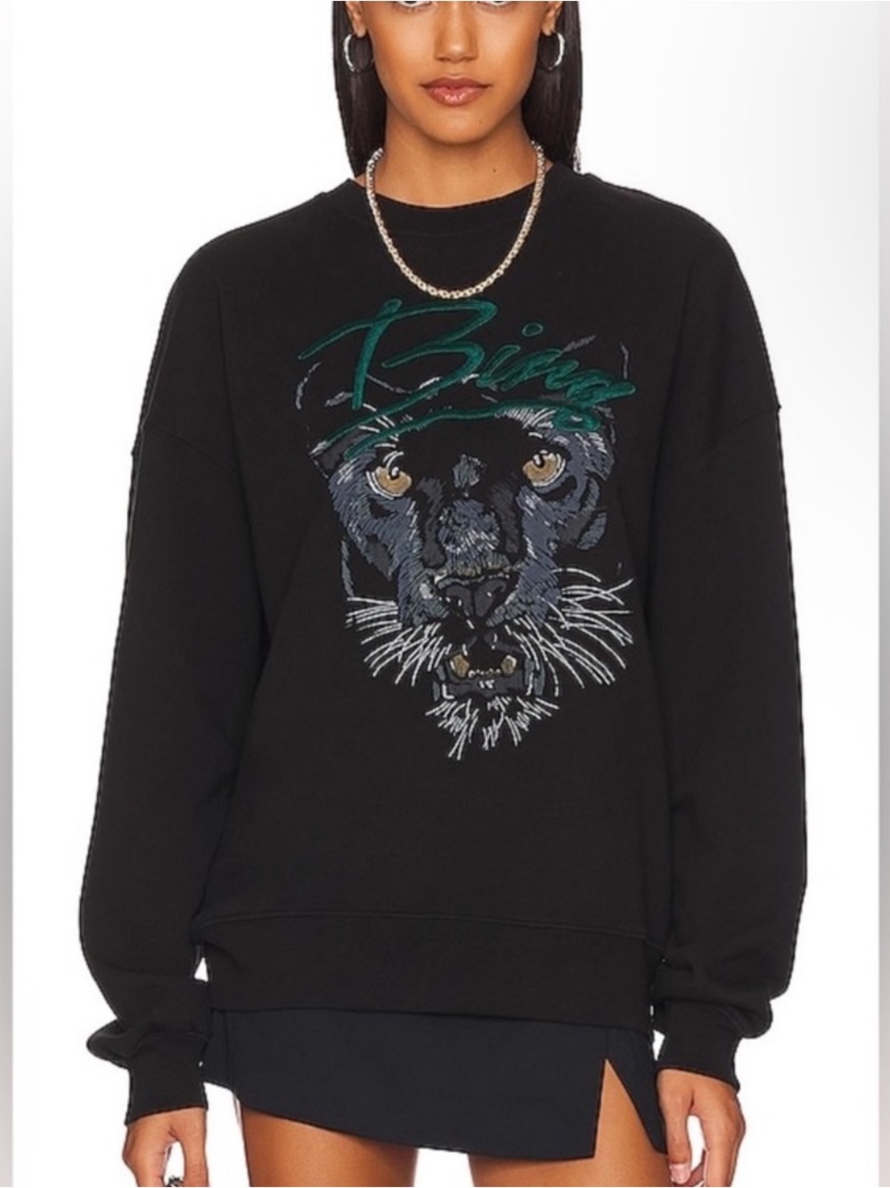 Anine Bing Kenny Panther Sweatshirt